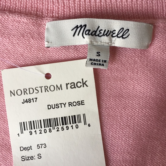 Madewell Pink High Low Lightweight Boxy Sweater - Picture 6 of 7